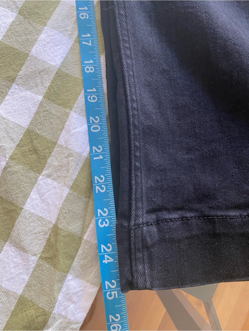 Anthropologie Maeve Colette Washed Black Denim Wide Leg Cropped Jeans 27 - Picture 14 of 15